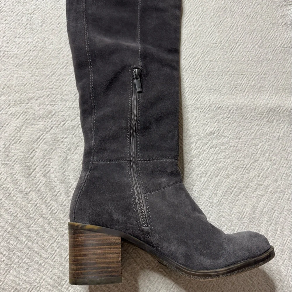 Lucky Brand Ramsden Dark Grey Suede Over the Knee Boots 7